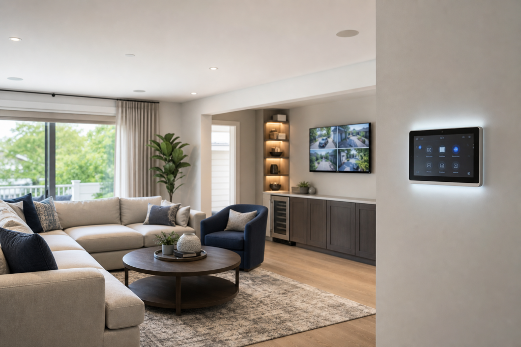 Integrated smart home control system in a modern Monmouth County home